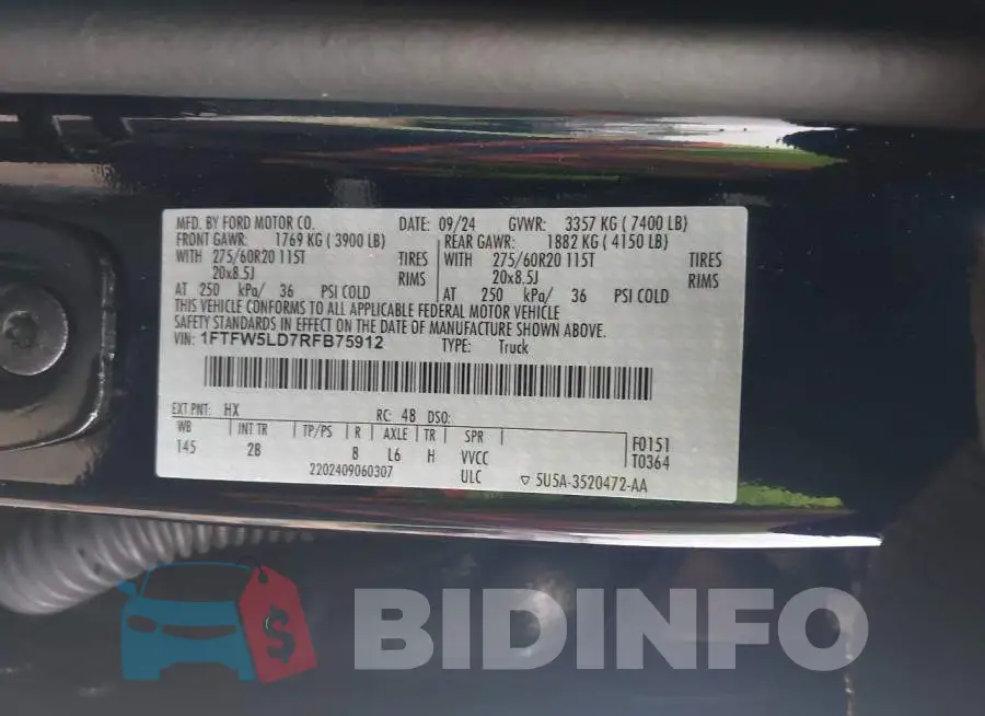 1FTFW5LD7RFB75912 Photo# 9