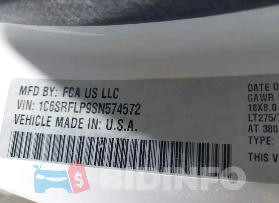 1C6SRFLP9SN574572 Photo# 9