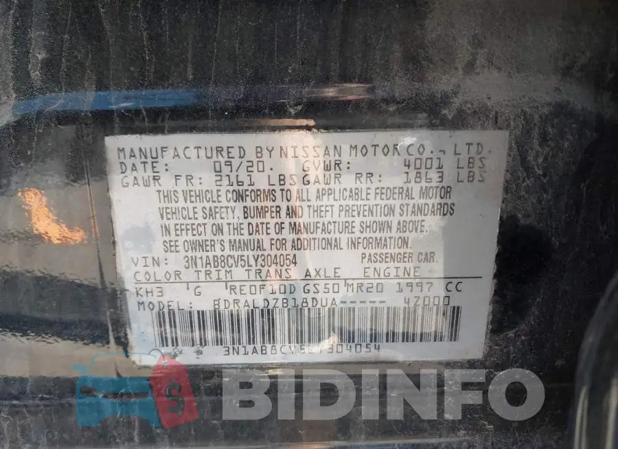 3N1AB8CV5LY304054 Photo# 9