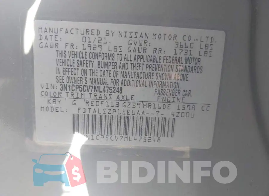 3N1CP5CV7ML475248 Photo# 9