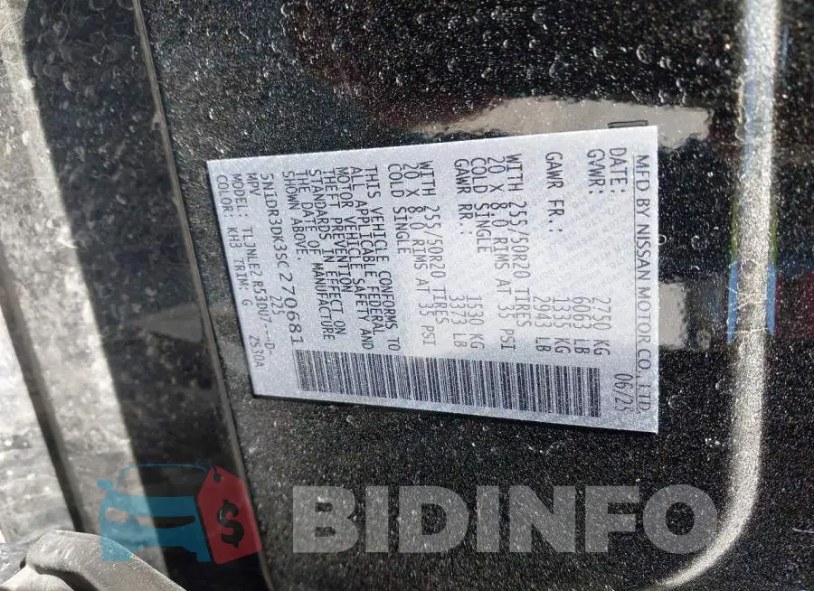 5N1DR3DK3SC270681 Photo# 9