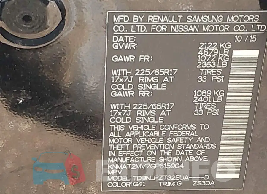 KNMAT2MV7GP615904 Photo# 9