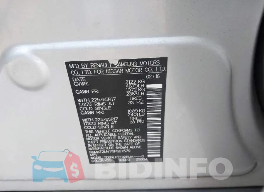 KNMAT2MV7GP667579 Photo# 9