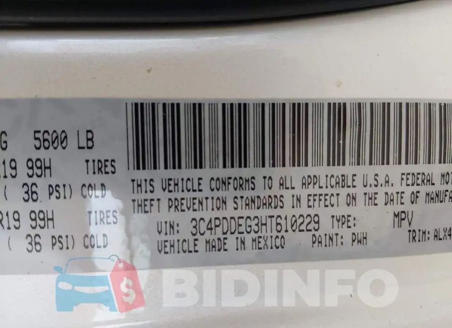 3C4PDDEG3HT610229 Photo# 9