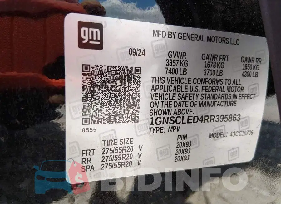 1GNSCLED4RR395863 Photo# 9