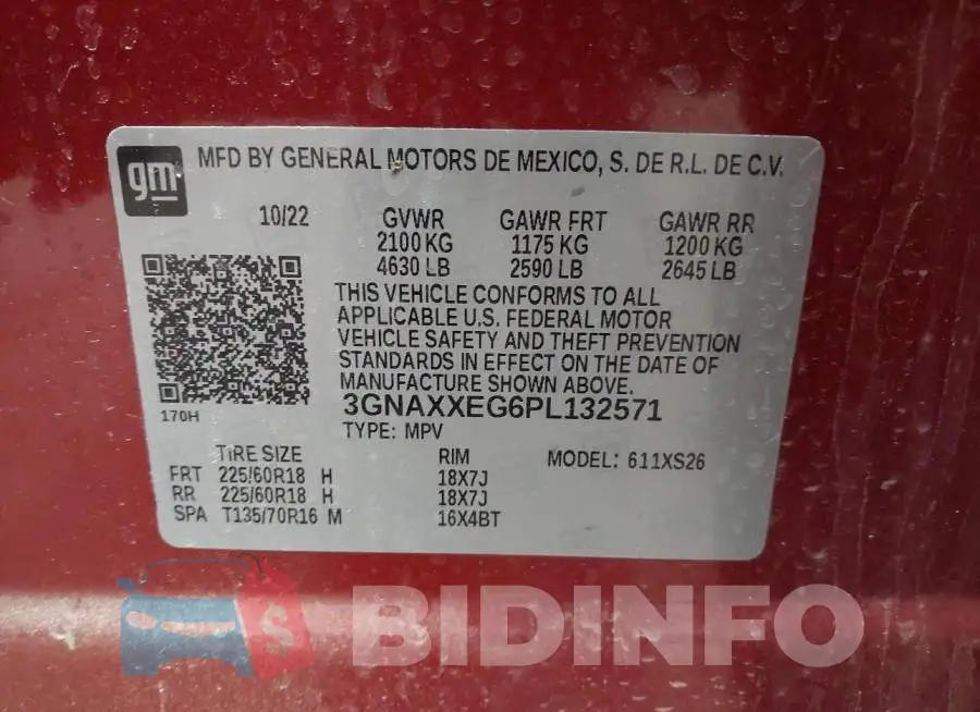 3GNAXXEG6PL132571 Photo# 9