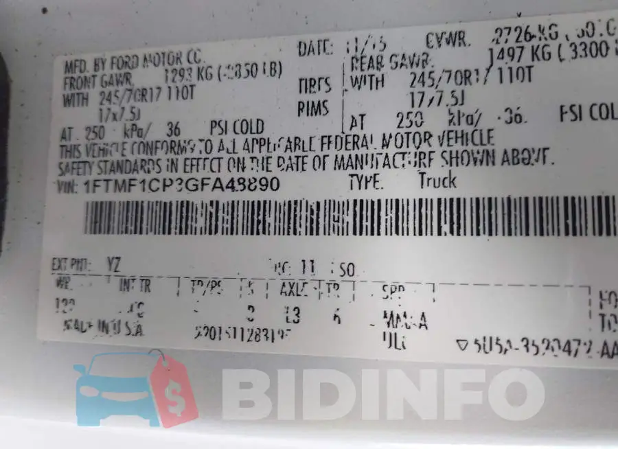 1FTMF1CP3GFA48890 Photo# 9