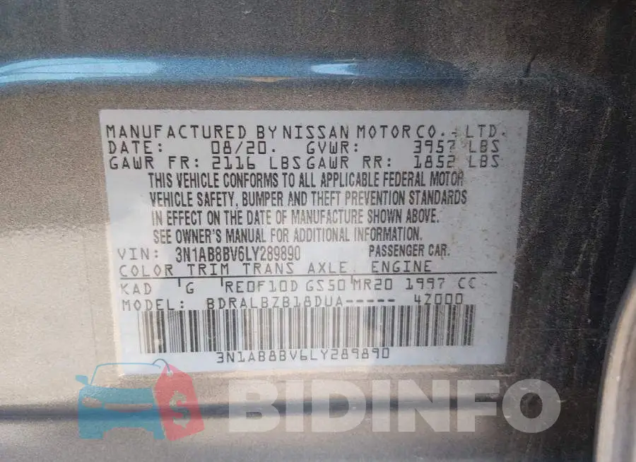 3N1AB8BV6LY289890 Photo# 9