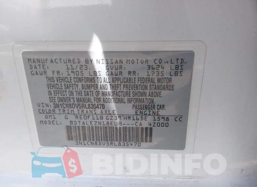 3N1CN8DV5RL835470 Photo# 9
