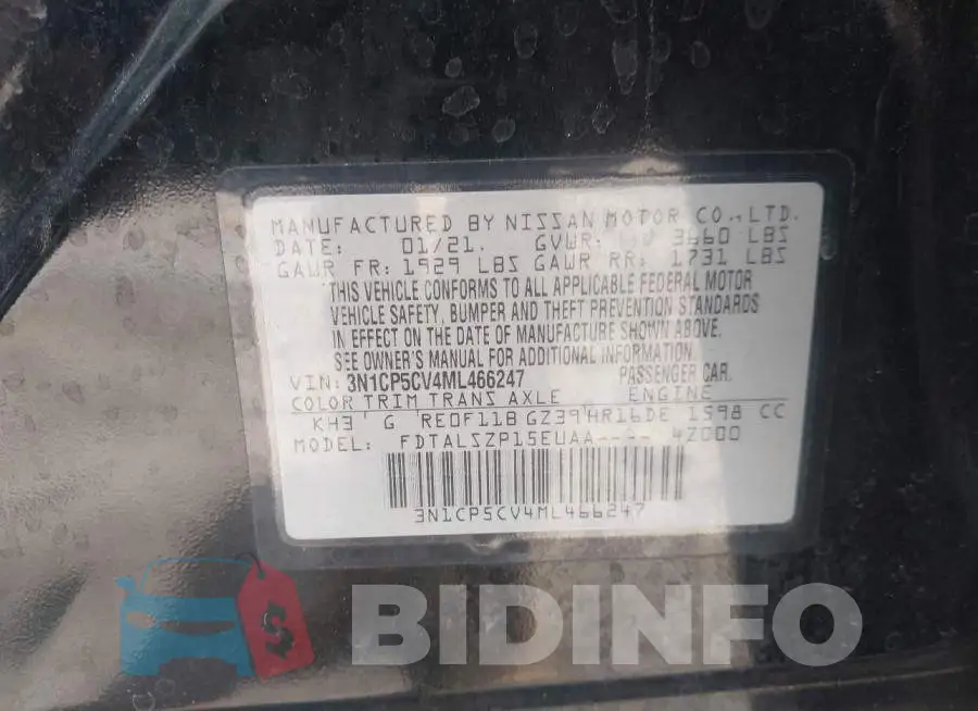 3N1CP5CV4ML466247 Photo# 9