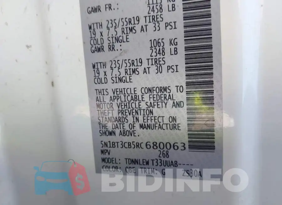 5N1BT3CB5RC680063 Photo# 9