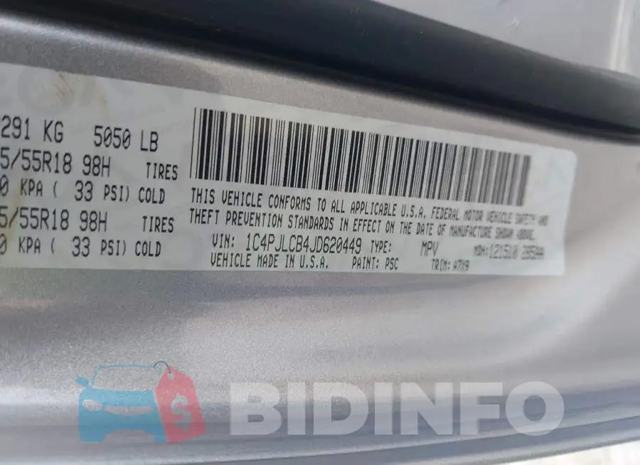 1C4PJLCB4JD620449 Photo# 9