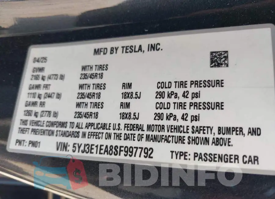 5YJ3E1EA8SF997792 Photo# 9