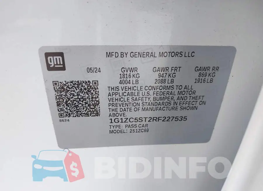 1G1ZC5ST2RF227535 Photo# 9