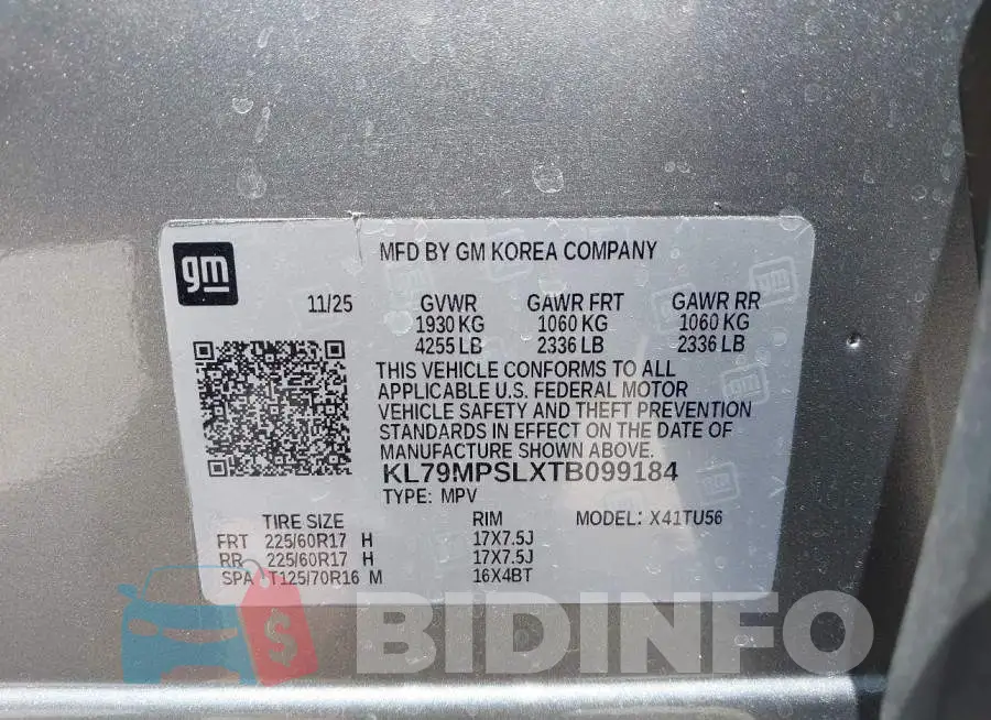 KL79MPSLXTB099184 Photo# 8