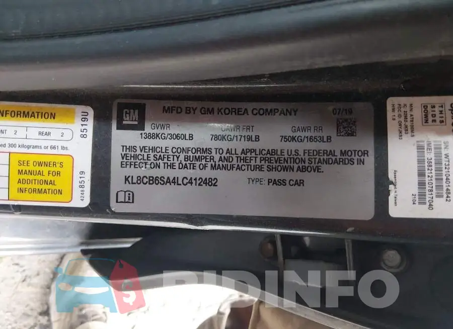 KL8CB6SA4LC412482 Photo# 9