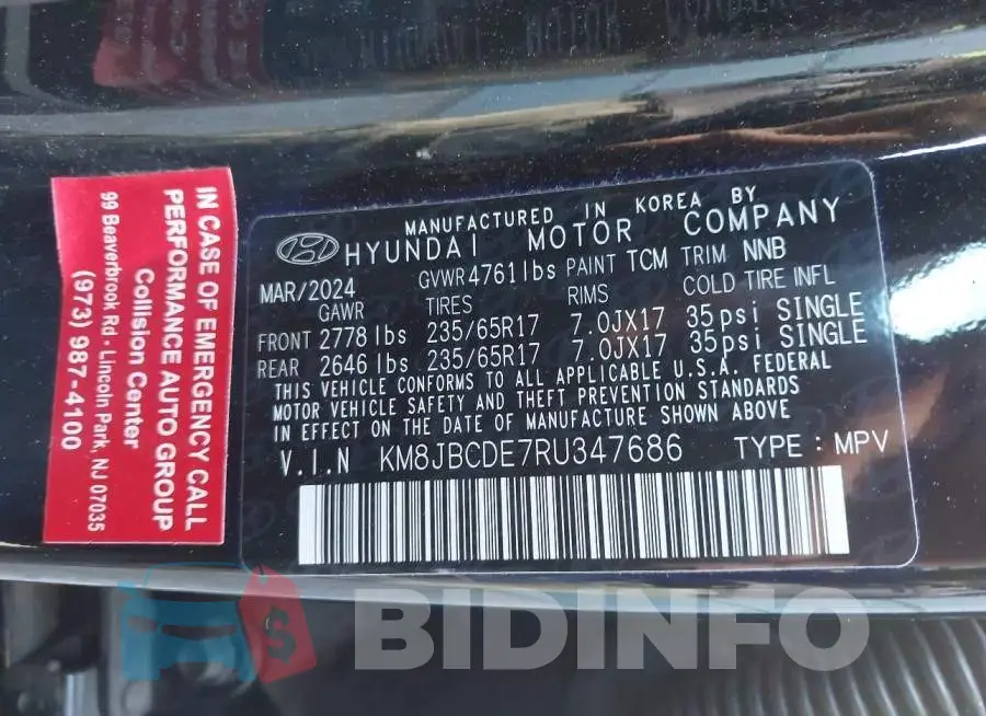 KM8JBCDE7RU347686 Photo# 9