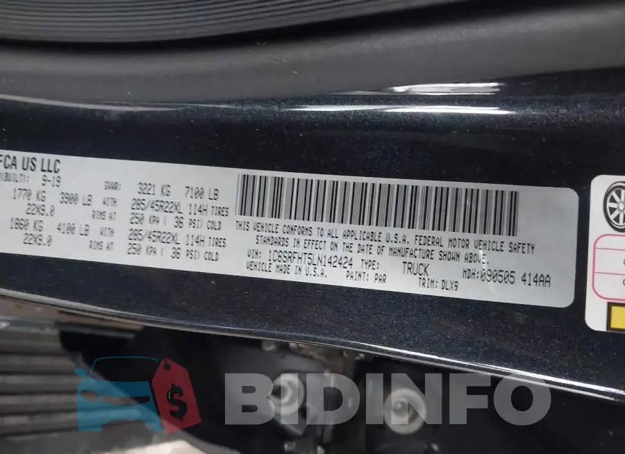 1C6SRFHT5LN142424 Photo# 9