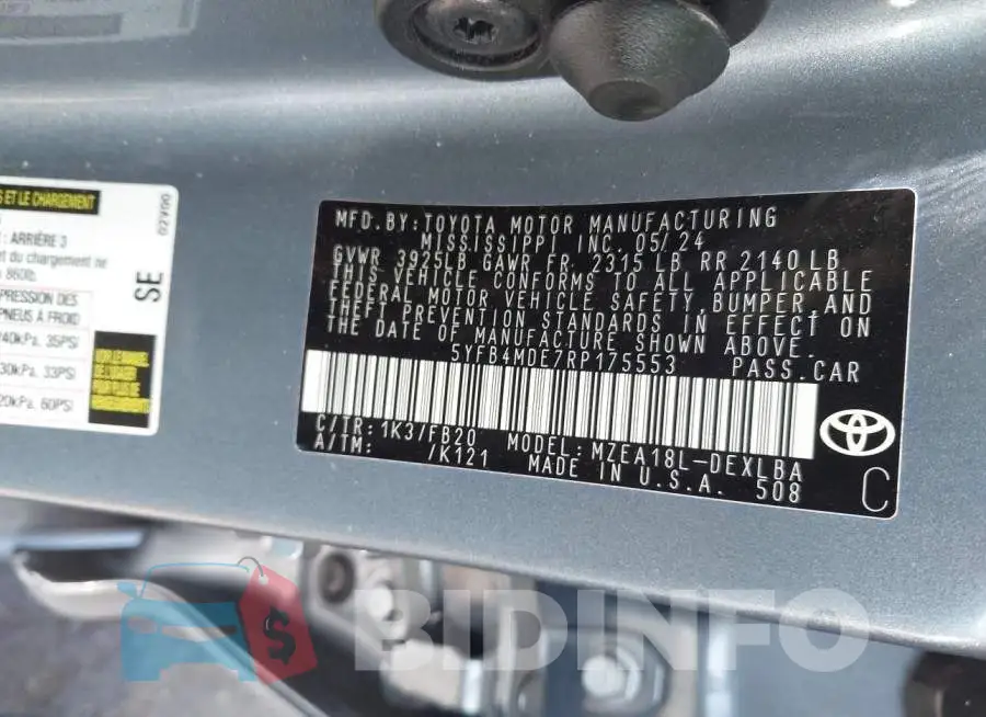 5YFB4MDE7RP175553 Photo# 9