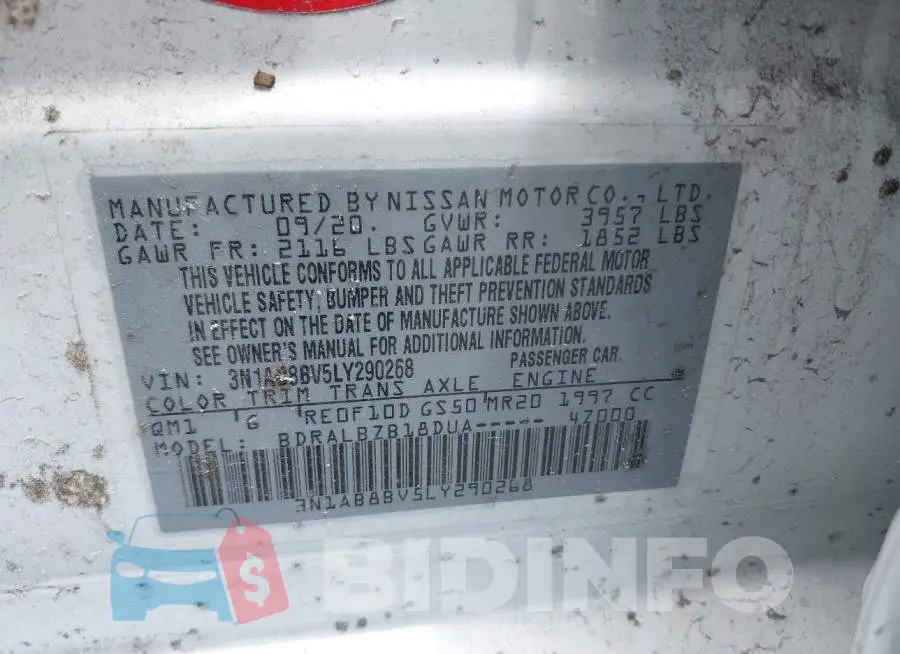 3N1AB8BV5LY290268 Photo# 9