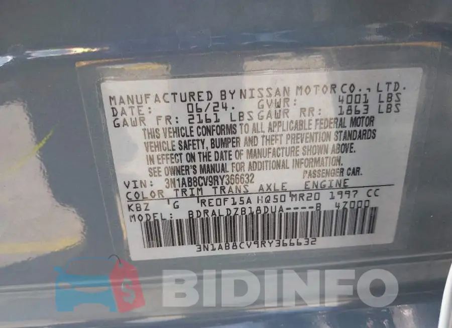 3N1AB8CV9RY366632 Photo# 9
