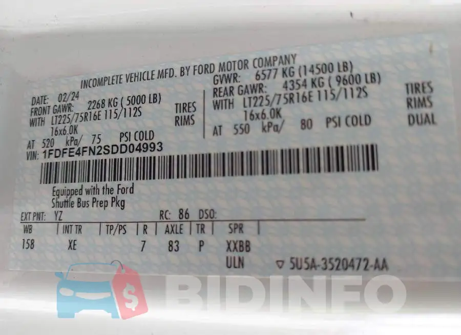 1FDFE4FN2SDD04993 Photo# 8