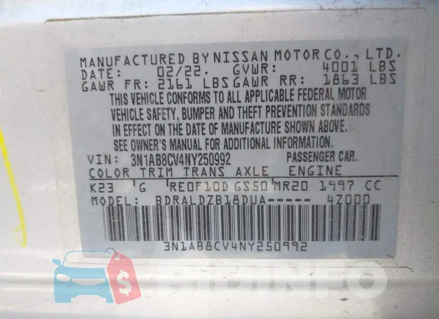 3N1AB8CV4NY250992 Photo# 9