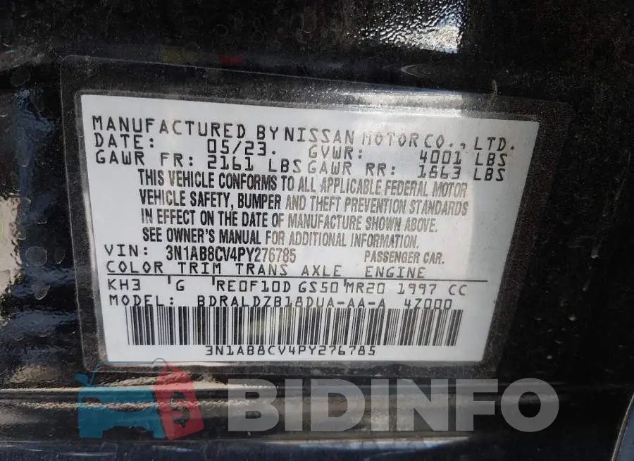 3N1AB8CV4PY276785 Photo# 9