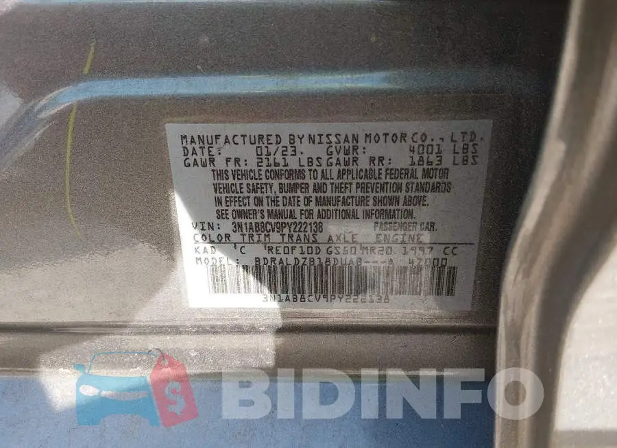 3N1AB8CV9PY222138 Photo# 9