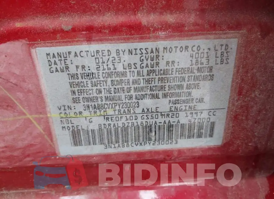 3N1AB8CVXPY230023 Photo# 9