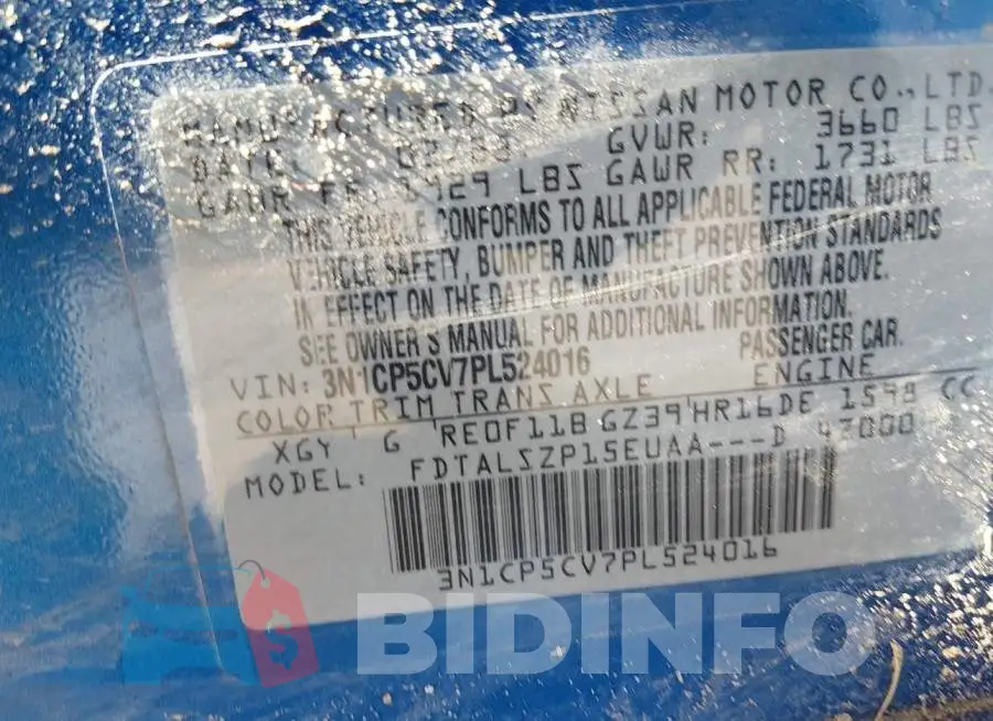 3N1CP5CV7PL524016 Photo# 9