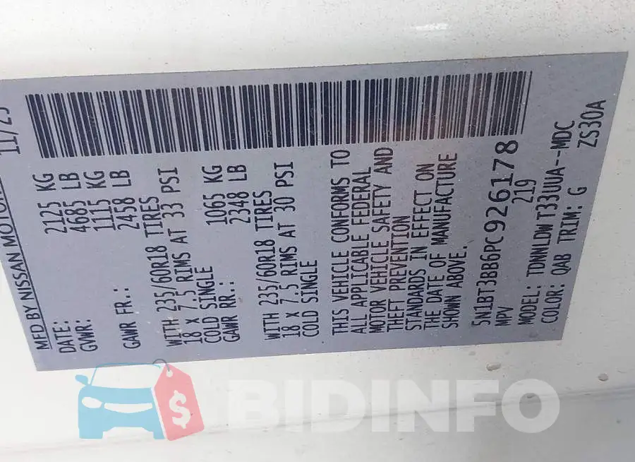5N1BT3BB6PC926178 Photo# 9