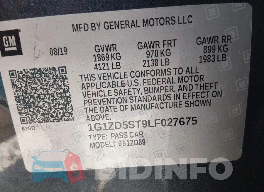 1G1ZD5ST9LF027675 Photo# 9