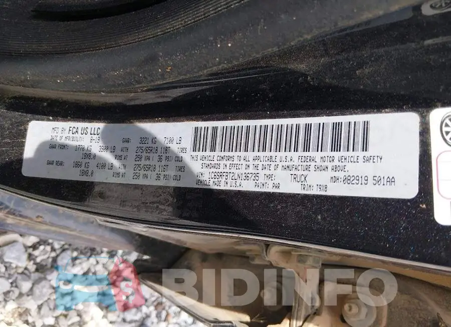 1C6SRFBT2LN136735 Photo# 9