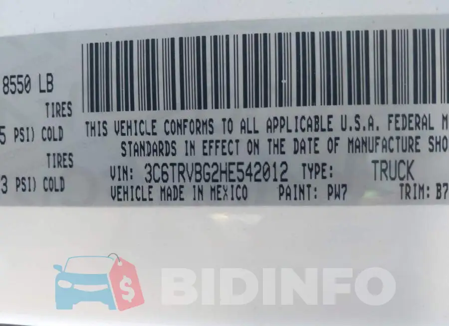 3C6TRVBG2HE542012 Photo# 17