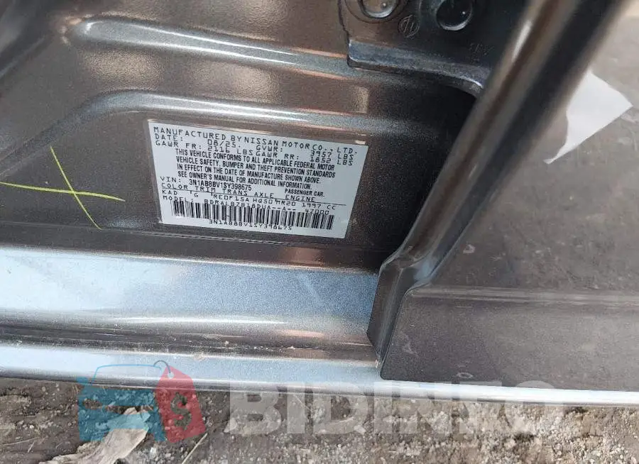 3N1AB8BV1SY398675 Photo# 9