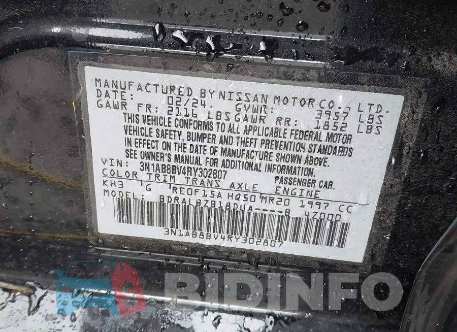 3N1AB8BV4RY302807 Photo# 9