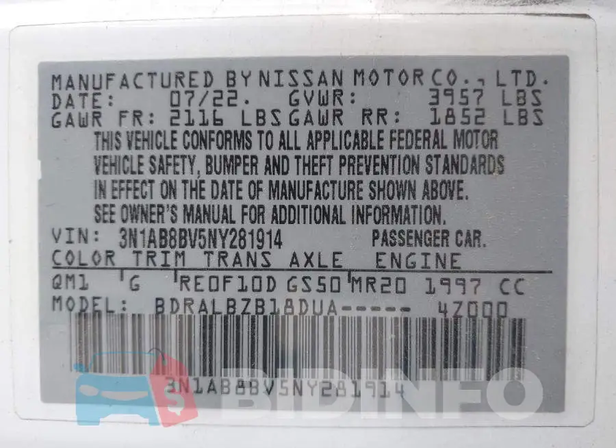3N1AB8BV5NY281914 Photo# 9