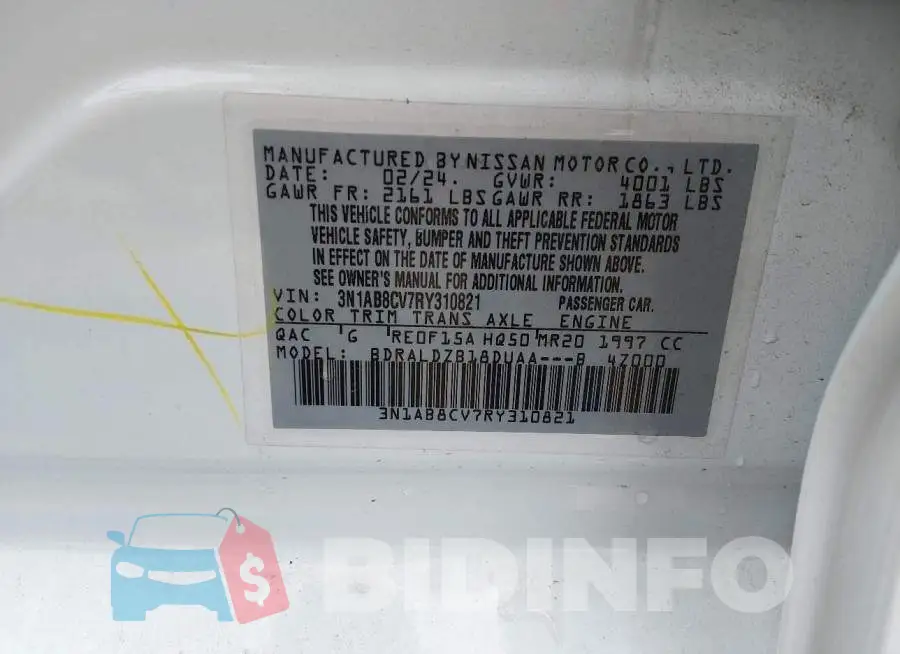 3N1AB8CV7RY310821 Photo# 9