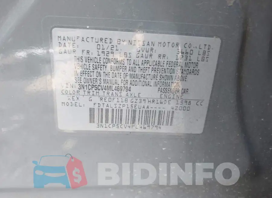 3N1CP5CV4ML469794 Photo# 9