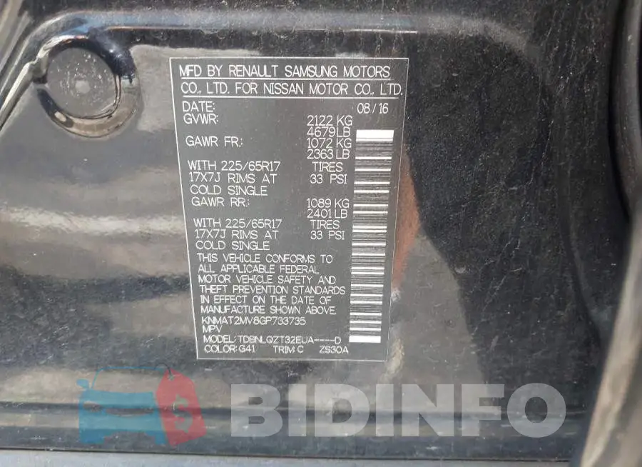 KNMAT2MV8GP733735 Photo# 9