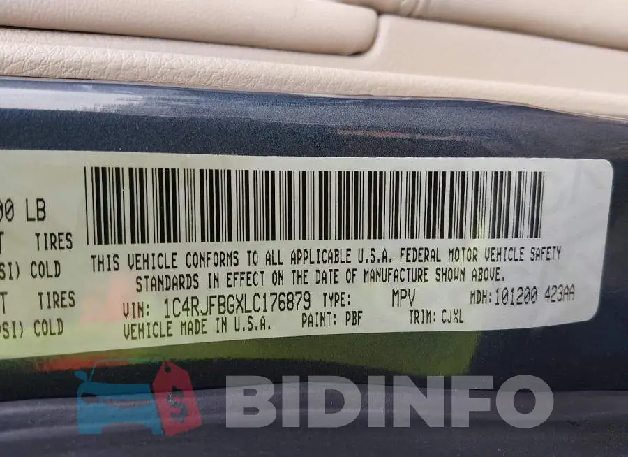 1C4RJFBGXLC176879 Photo# 9