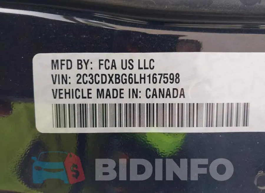 2C3CDXBG6LH167598 Photo# 9