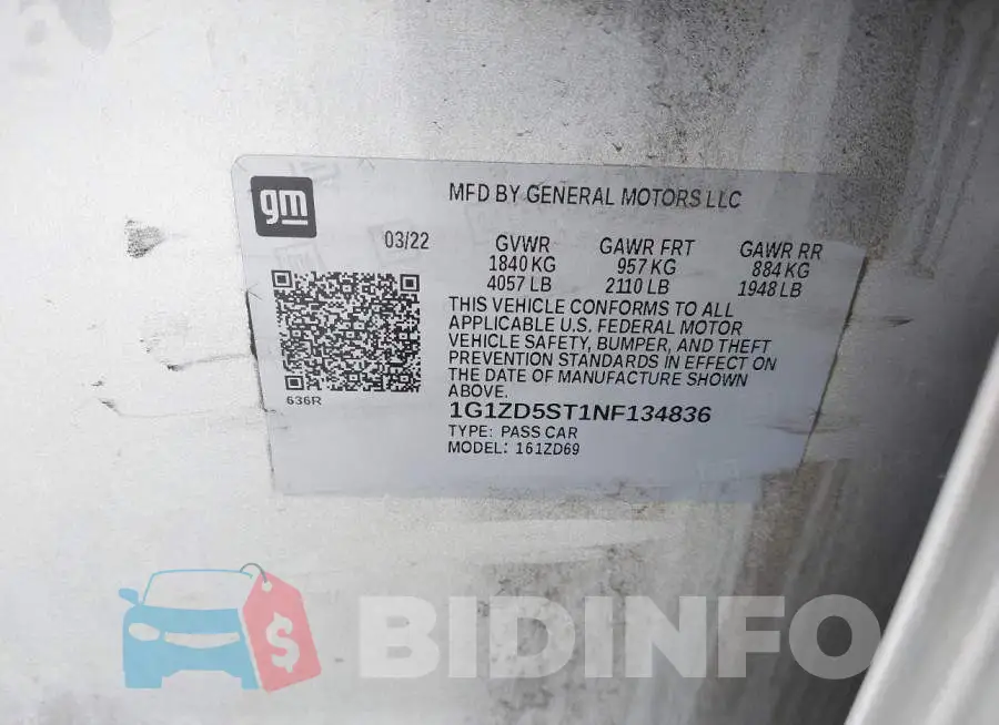 1G1ZD5ST1NF134836 Photo# 9
