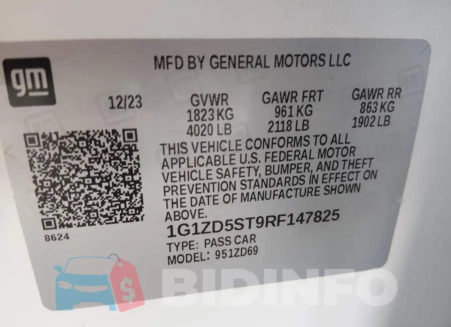 1G1ZD5ST9RF147825 Photo# 9