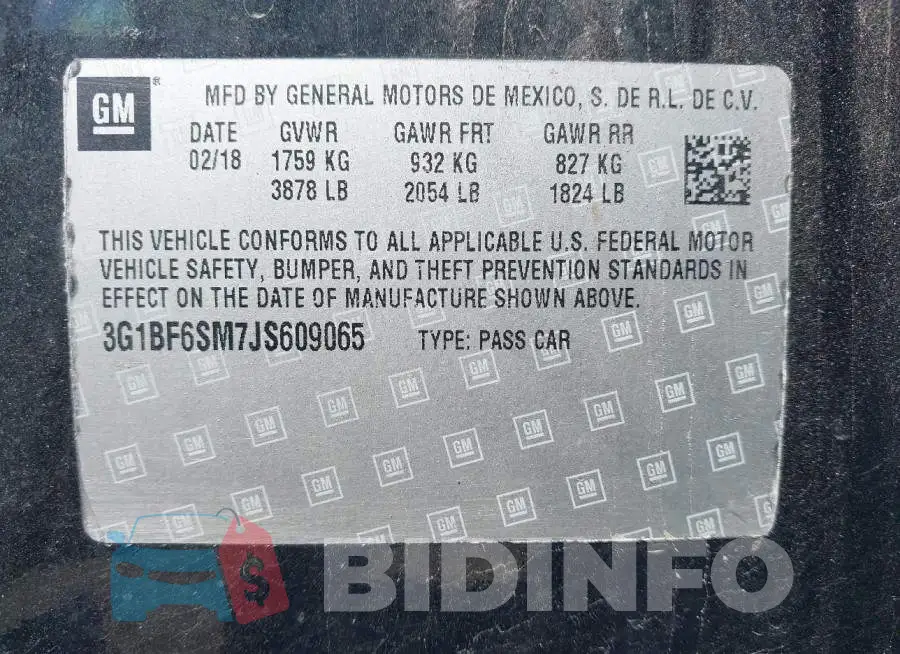 3G1BF6SM7JS609065 Photo# 9