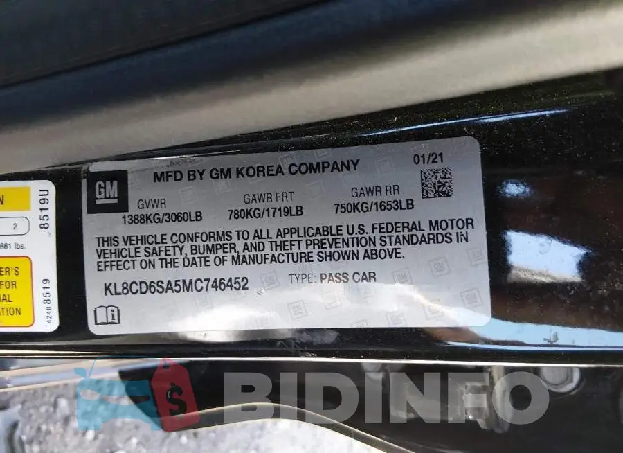 KL8CD6SA5MC746452 Photo# 9