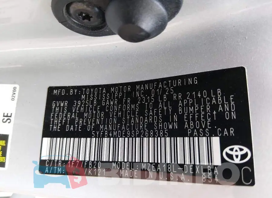 5YFB4MDE9SP268385 Photo# 9