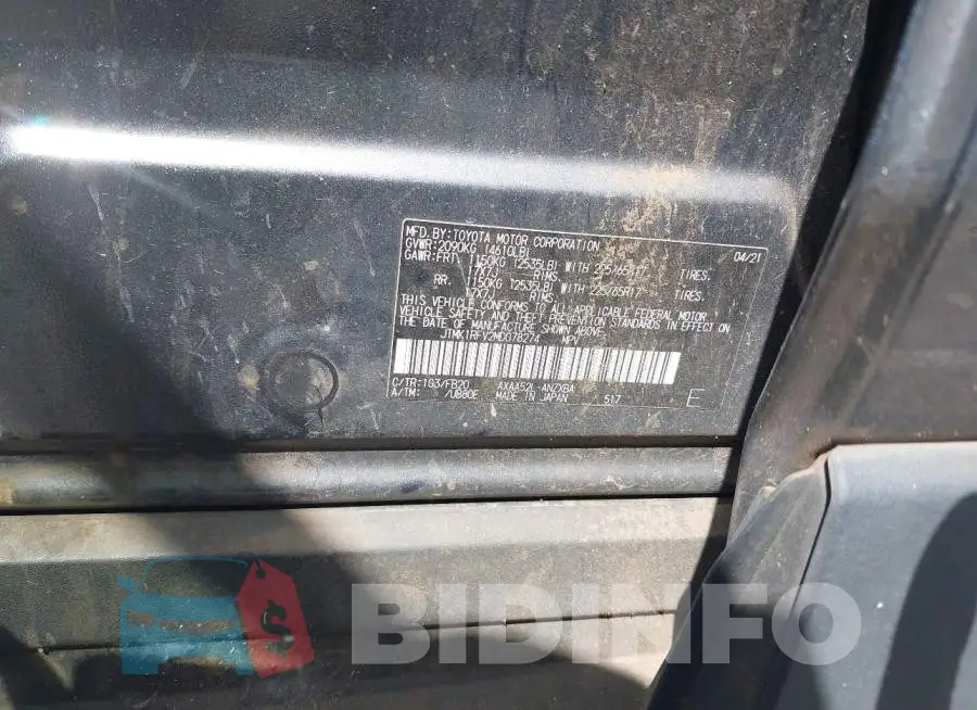JTMK1RFV2MD078274 Photo# 9