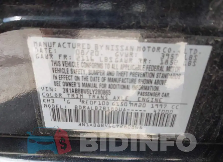 3N1AB8BV6LY280865 Photo# 9